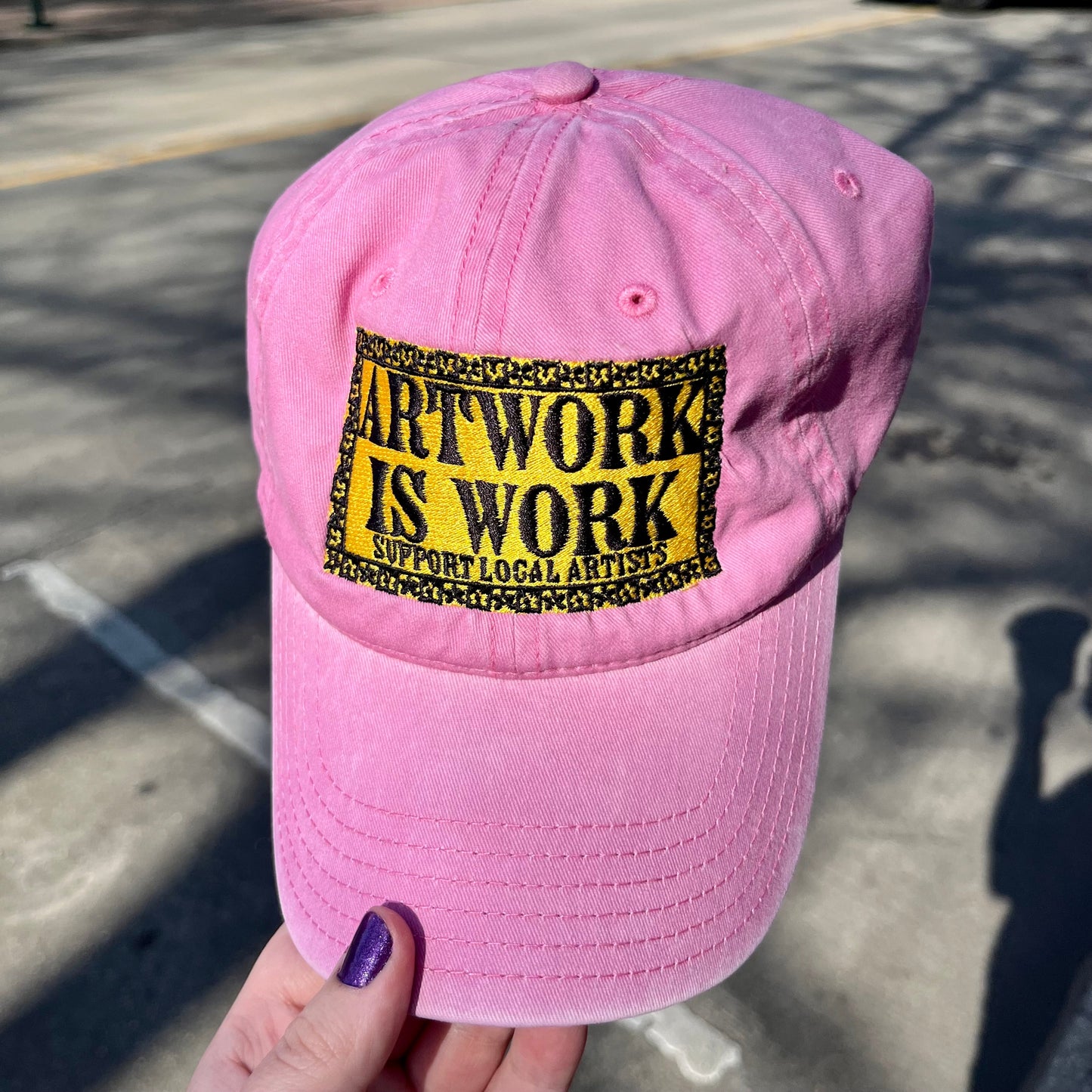 Artwork Is Work Embroidered Hat