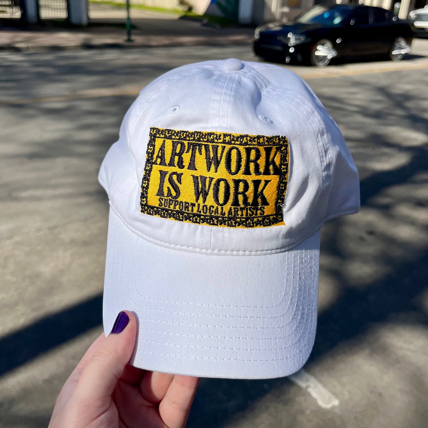 Artwork Is Work Embroidered Hat