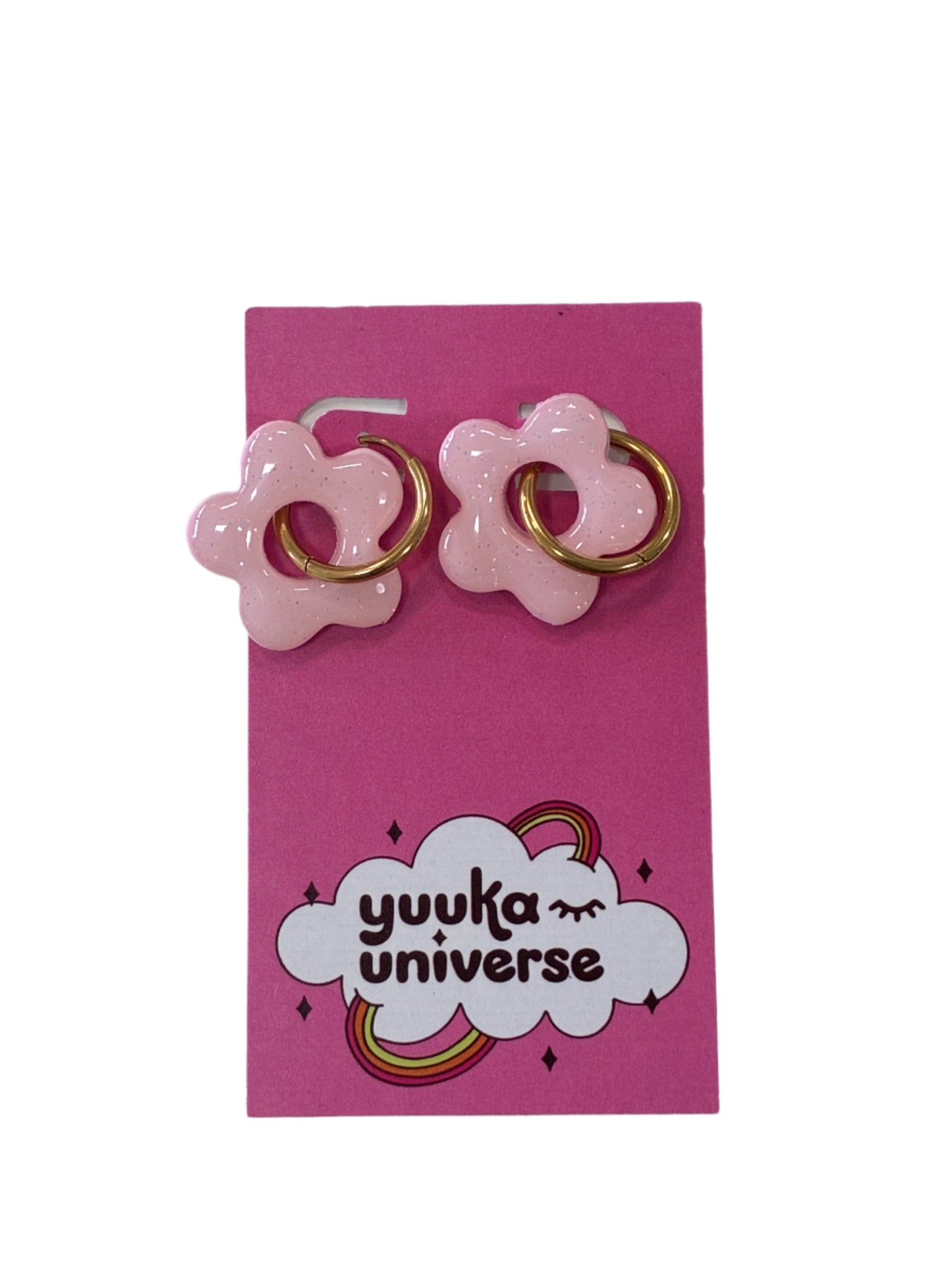 Flower Hoop Earrings (More Colors)