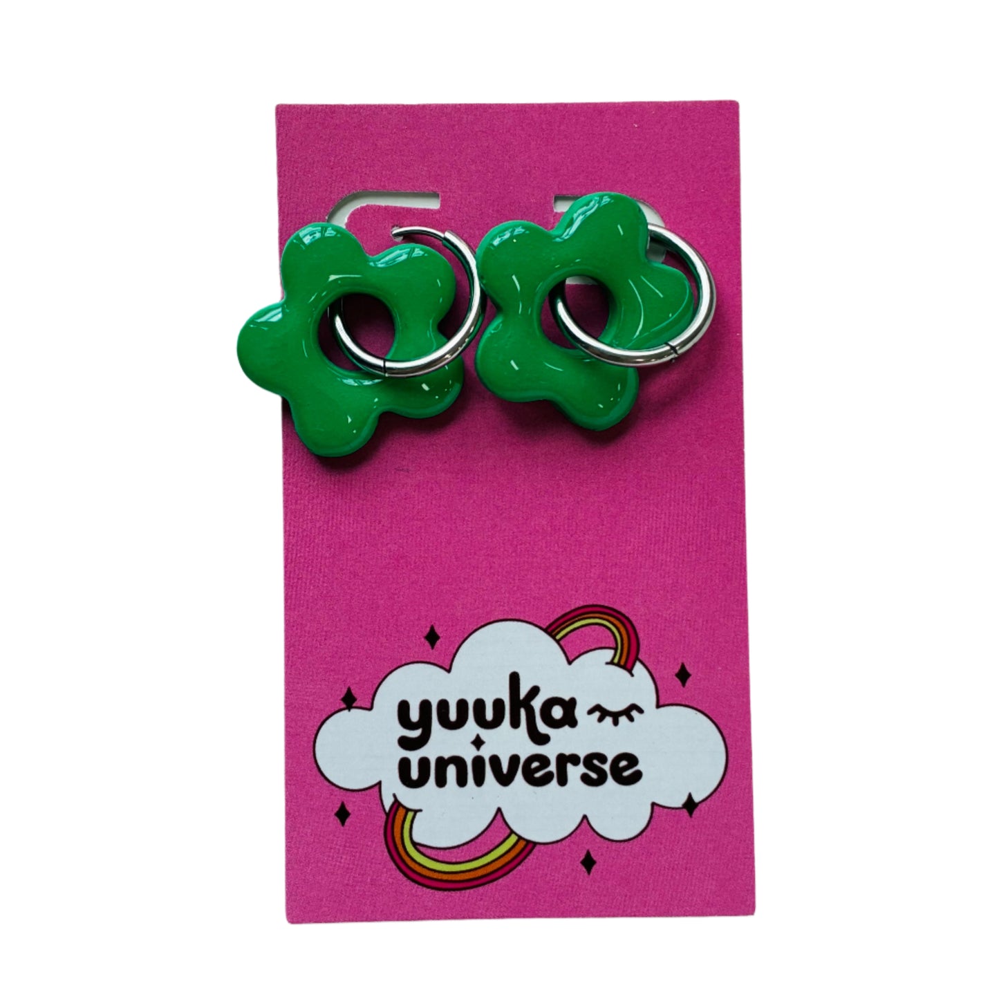 Flower Hoop Earrings (More Colors)