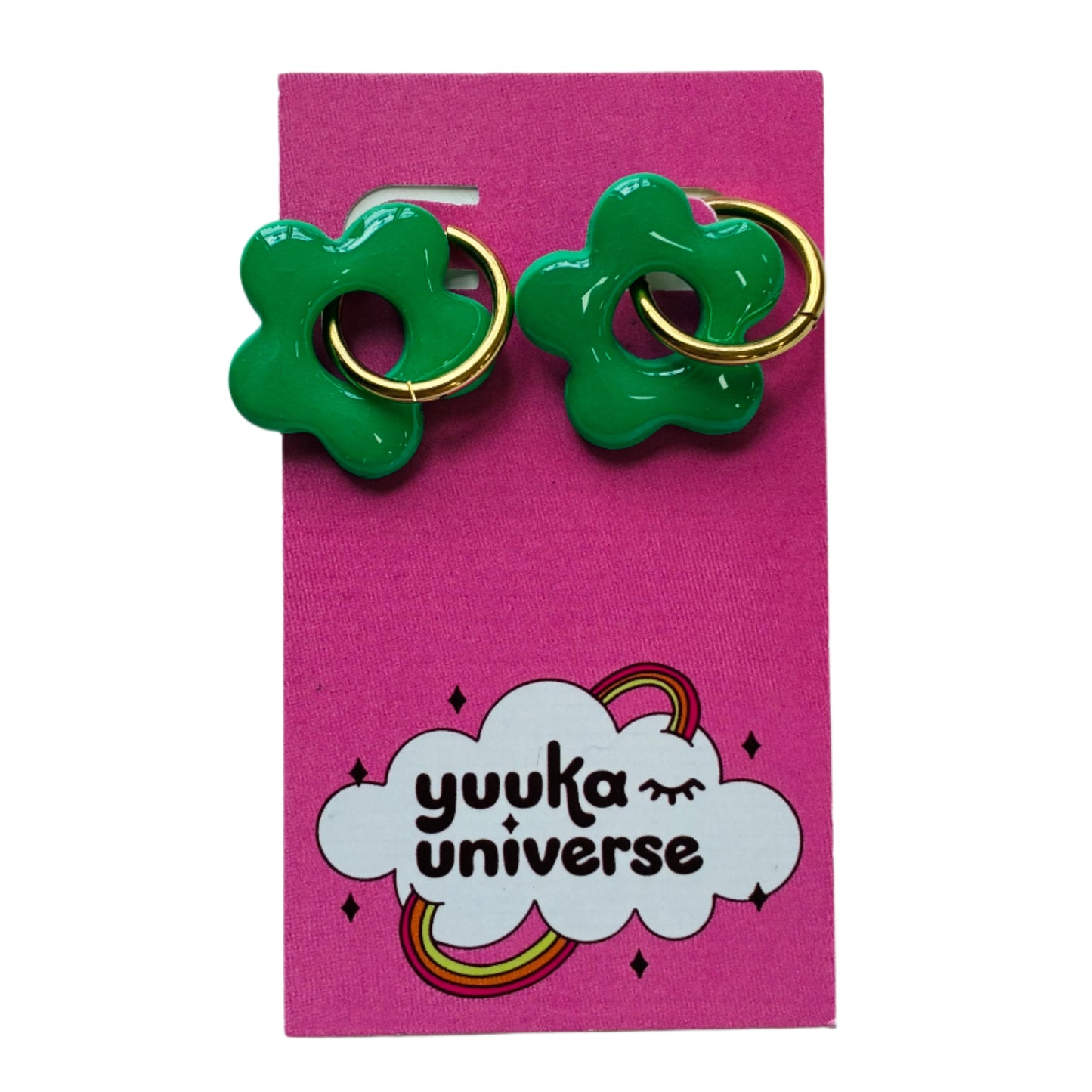 Flower Hoop Earrings (More Colors)