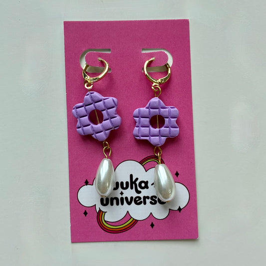 Quilted Flower Earrings (More Colors)