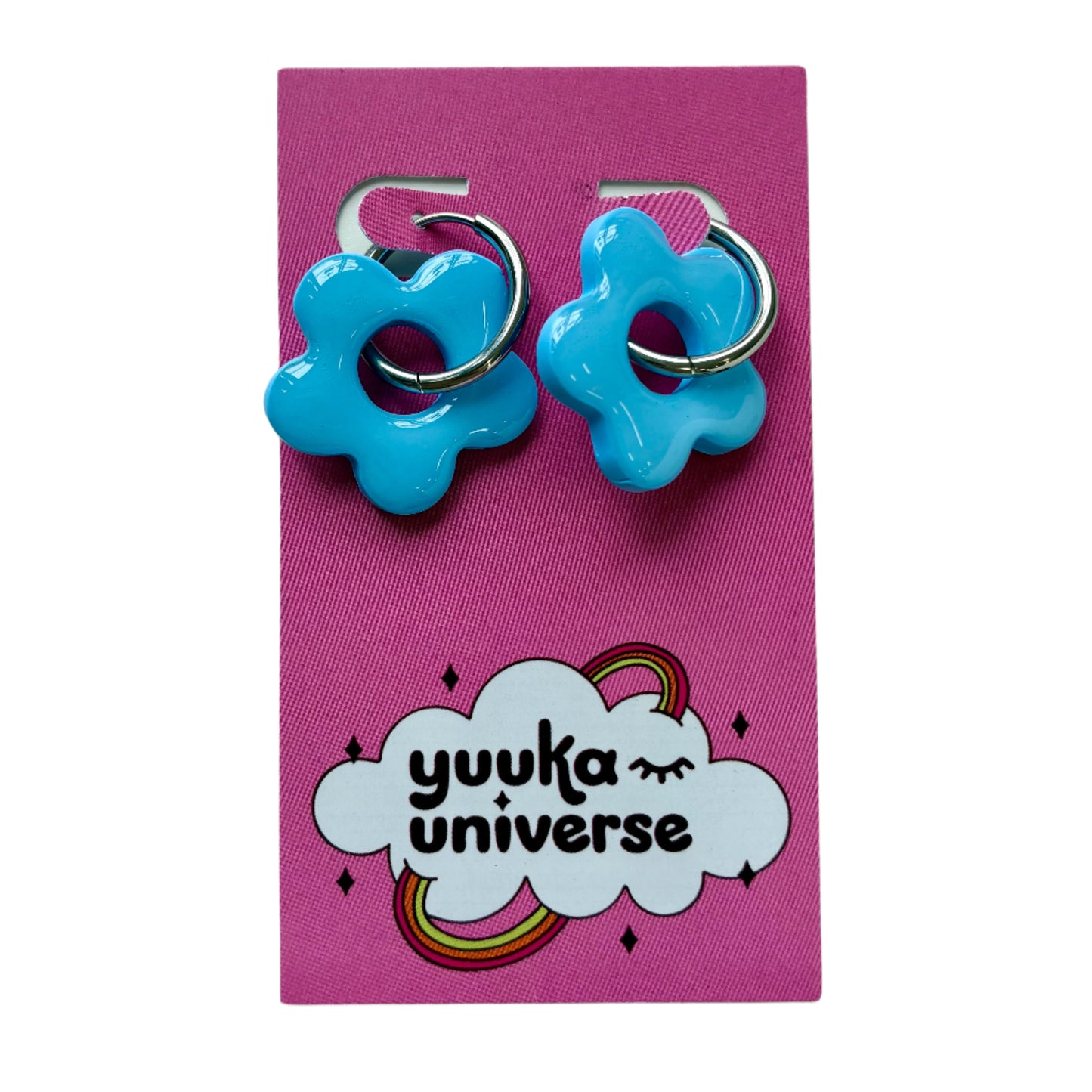 Flower Hoop Earrings (More Colors)