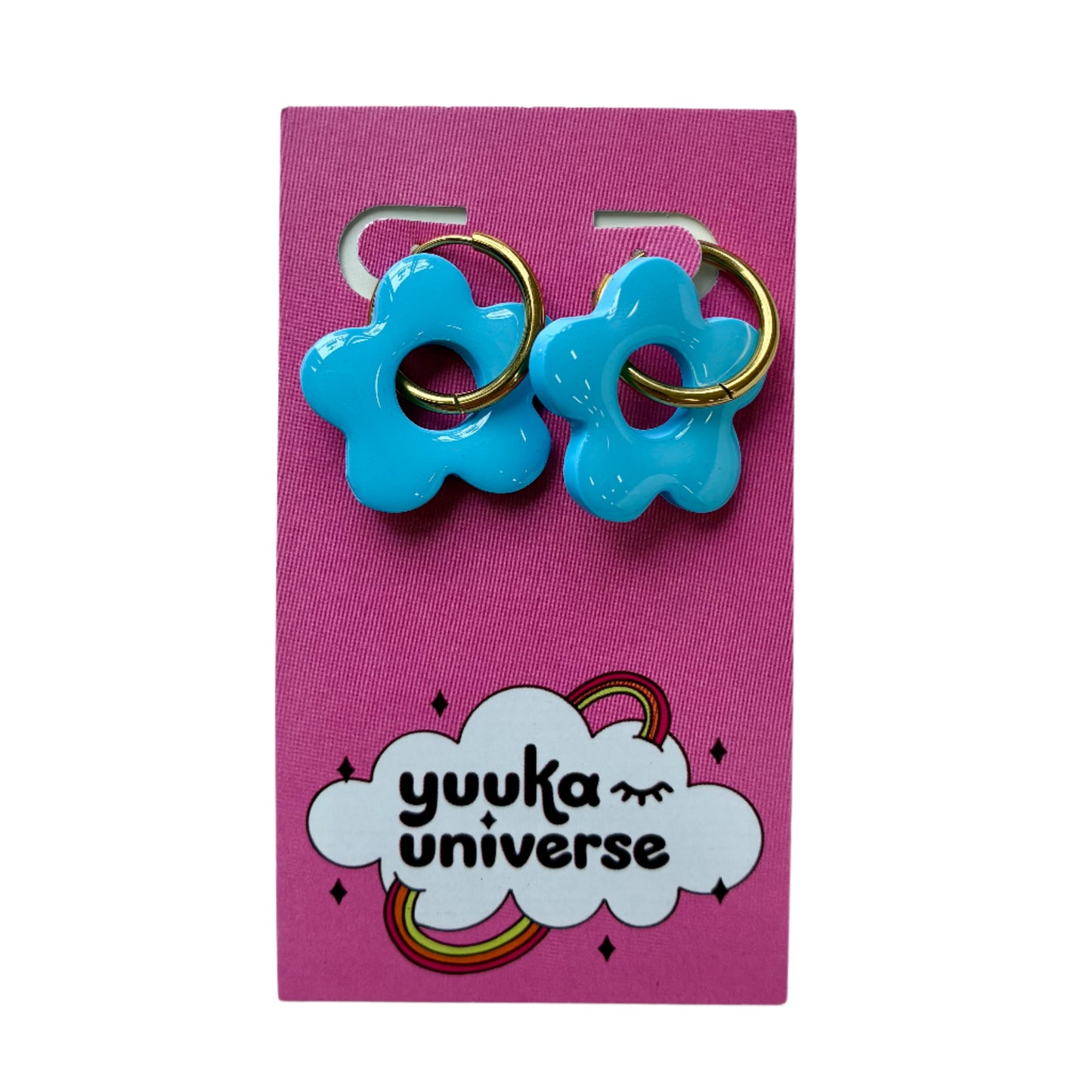 Flower Hoop Earrings (More Colors)