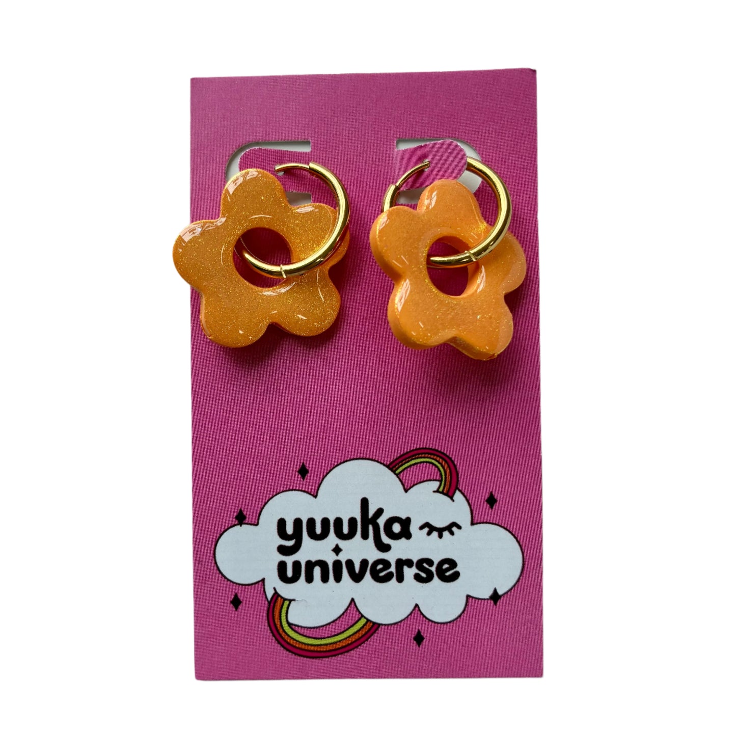 Flower Hoop Earrings (More Colors)