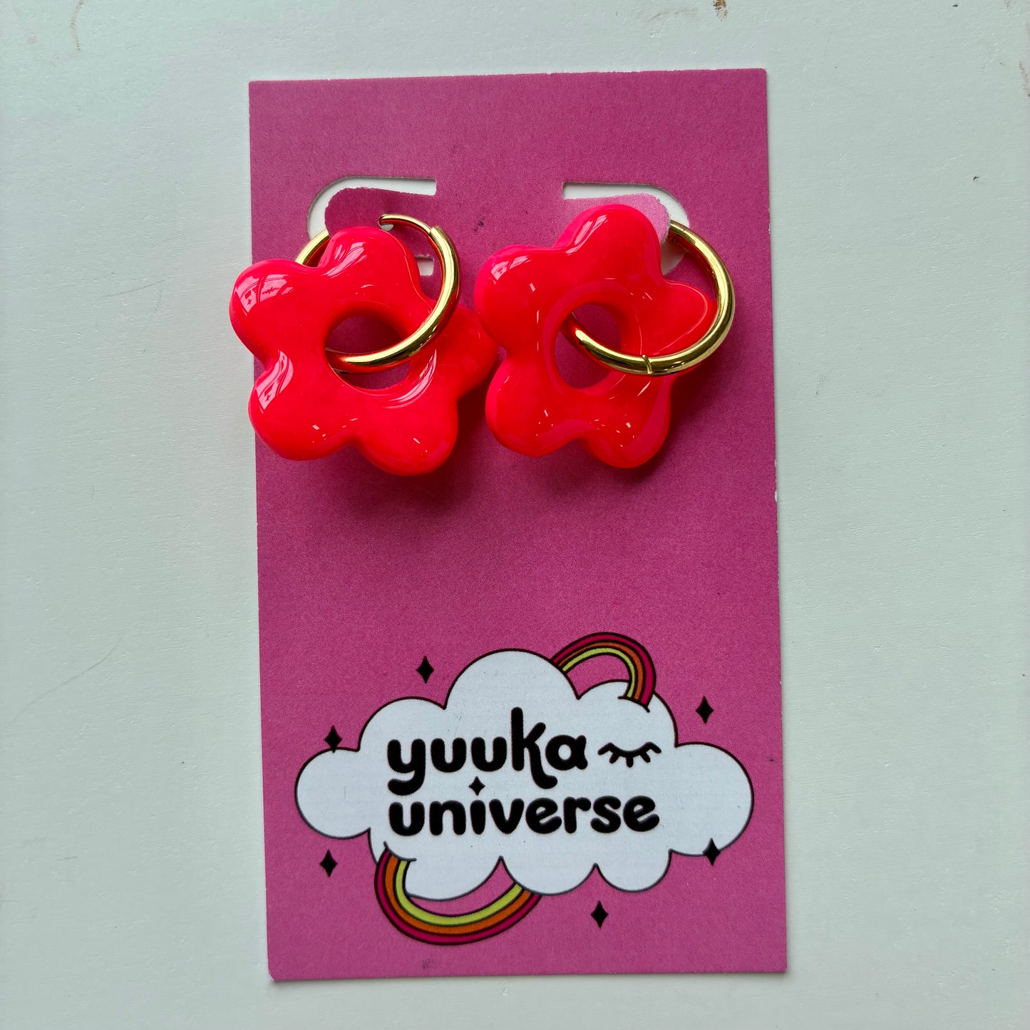 Flower Hoop Earrings (More Colors)