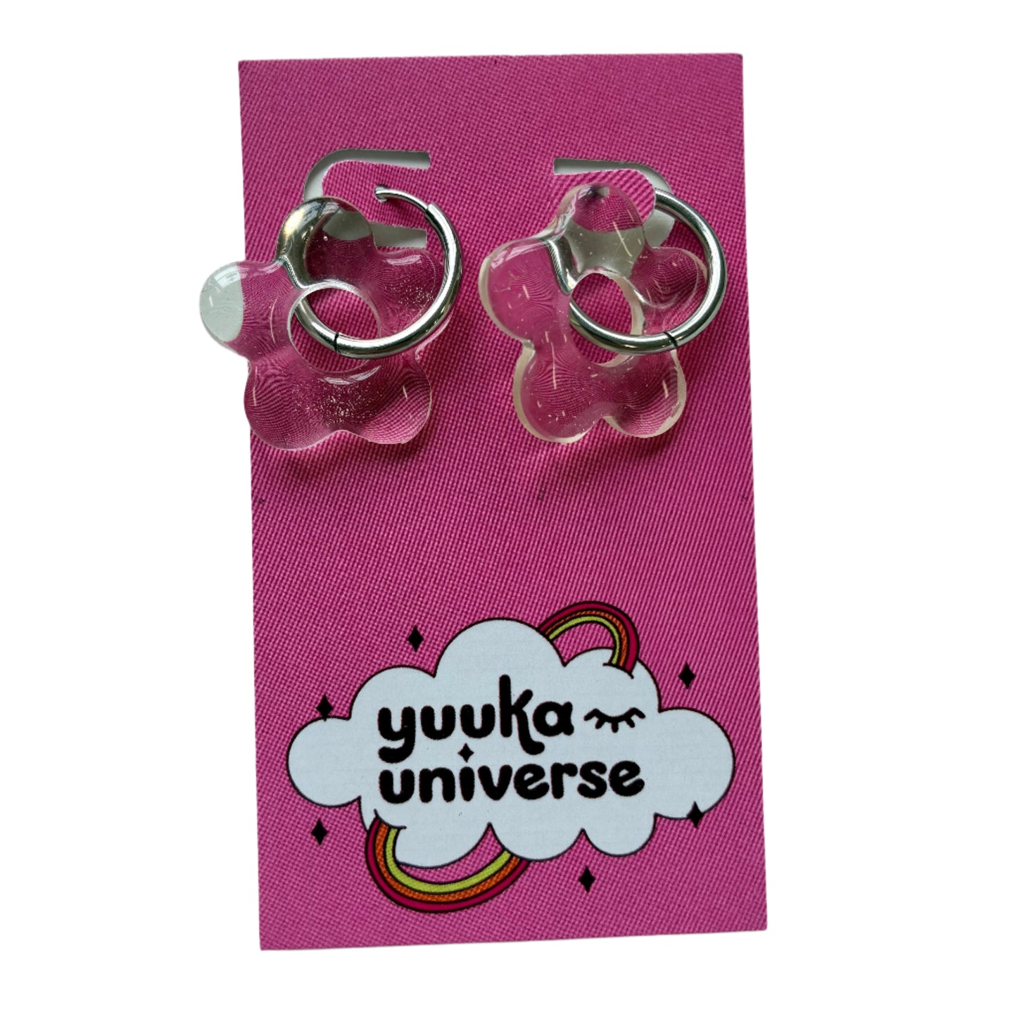 Flower Hoop Earrings (More Colors)