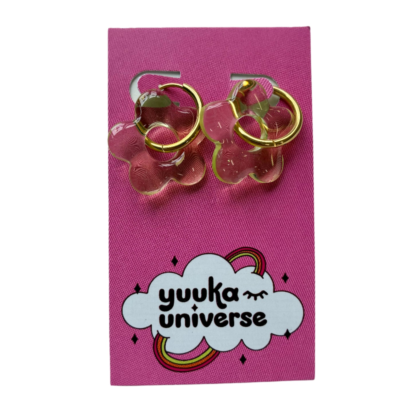 Flower Hoop Earrings (More Colors)