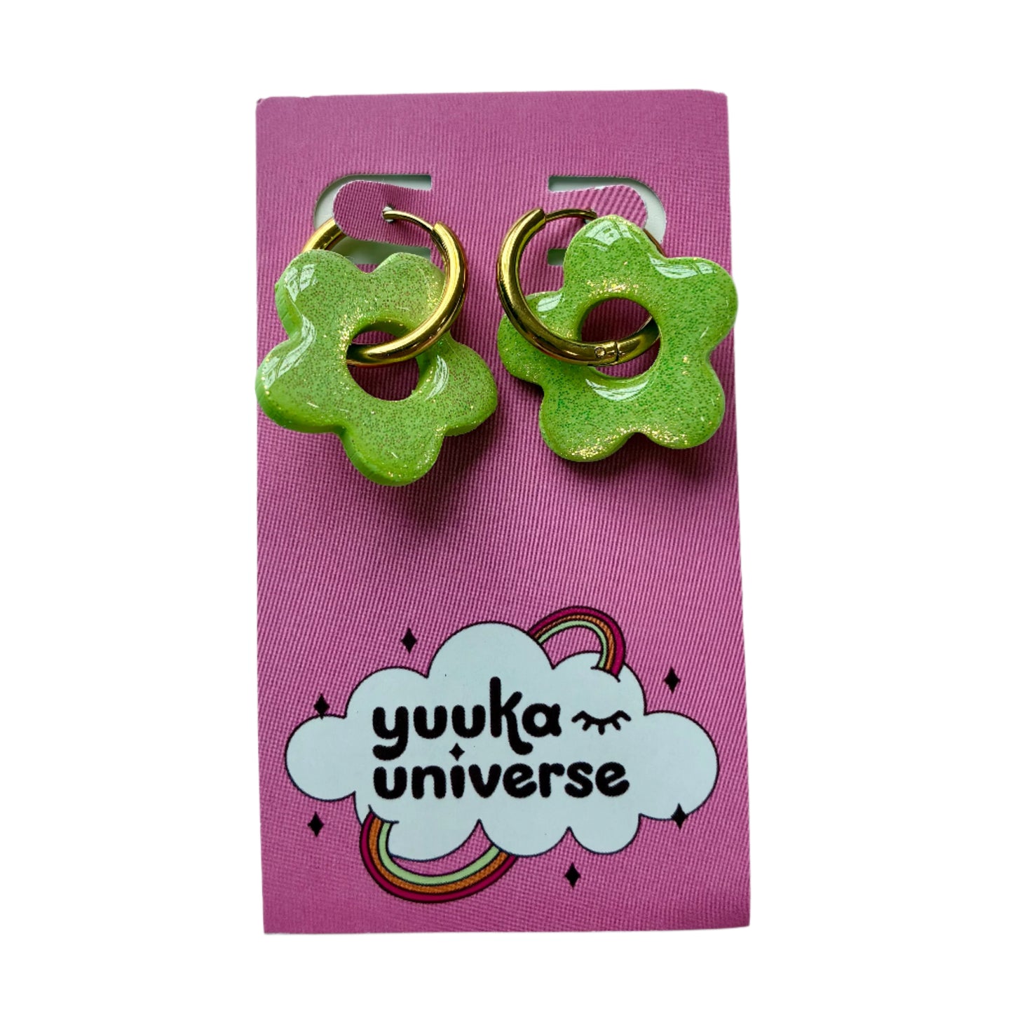 Flower Hoop Earrings (More Colors)