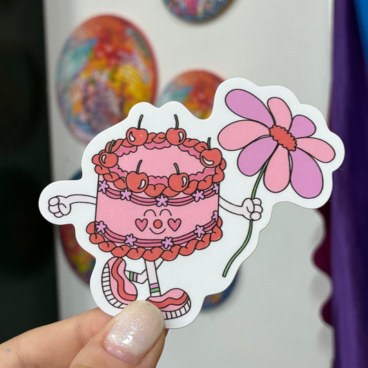 Cake and Flower Sticker