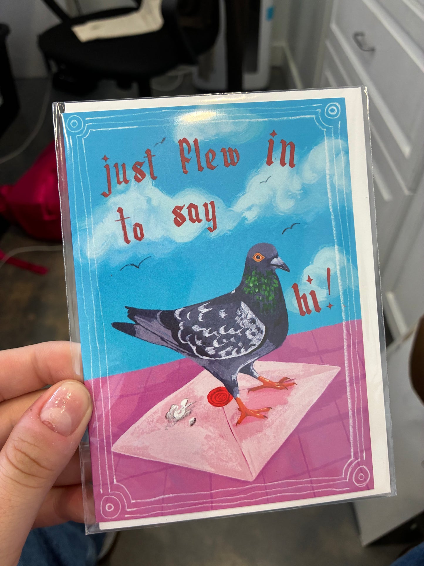Just Flew In Card