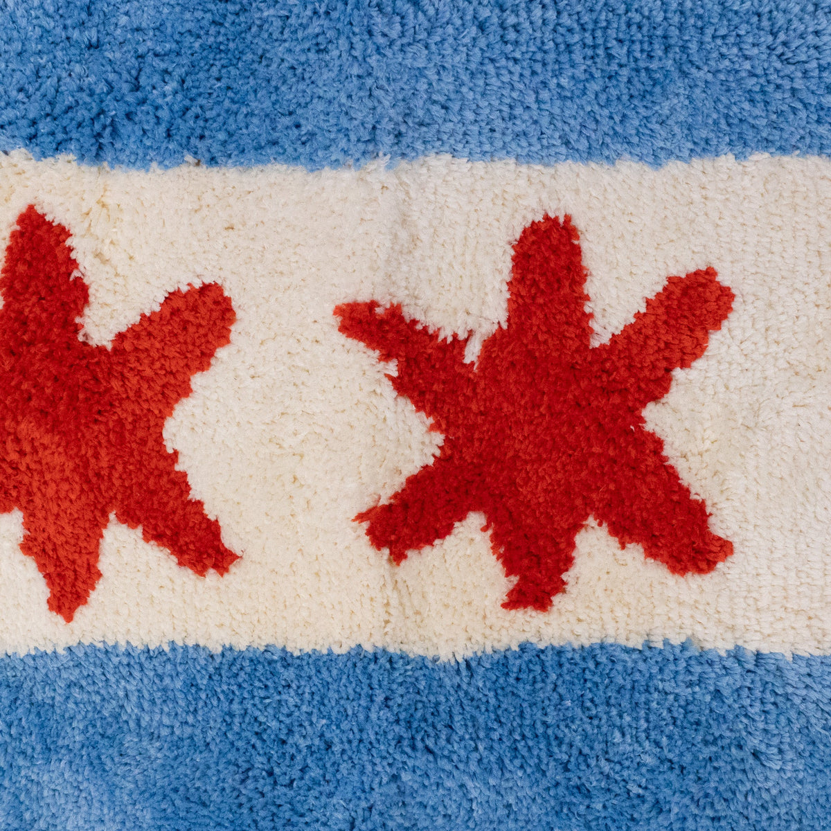 A close up of the rug texture
