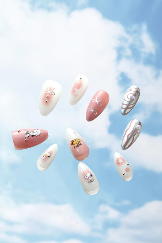 Swirls of Snoopy Nails