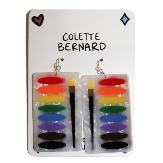 Watercolor Paint Palette Earrings