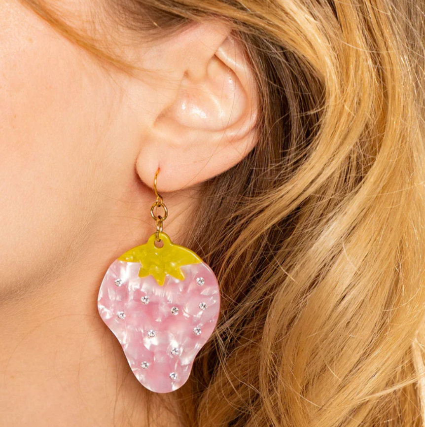 Strawberry Sparkle Earrings