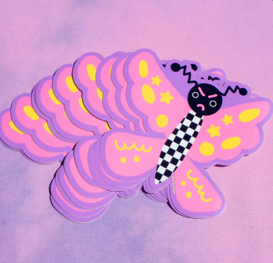 Grumpy Butterfly Sticker