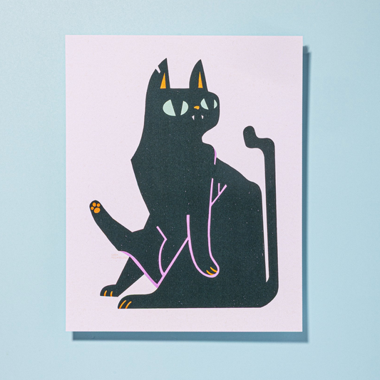 Black Cat Print