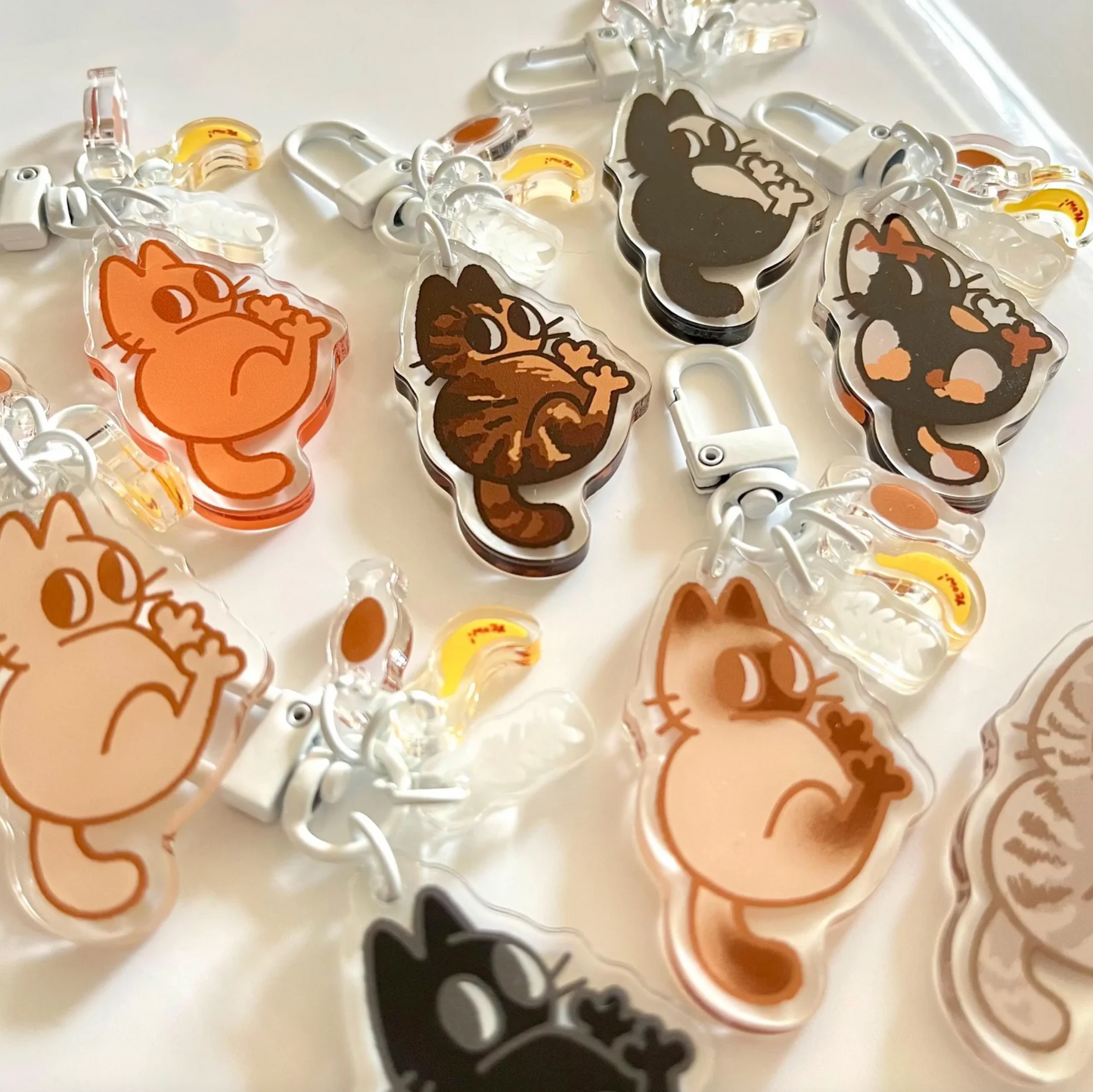 Kitty Cat Chicken Leg Keychain