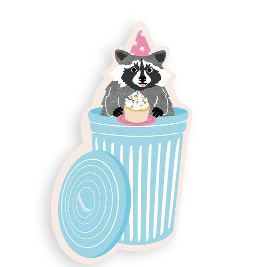 Party Raccoon Sticker