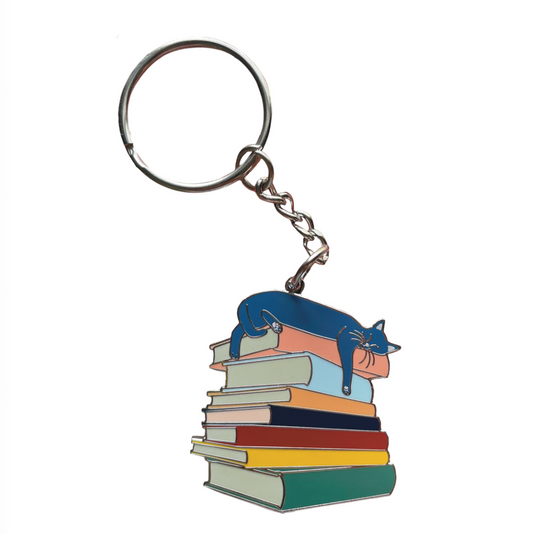 Well Read Cat Keychain