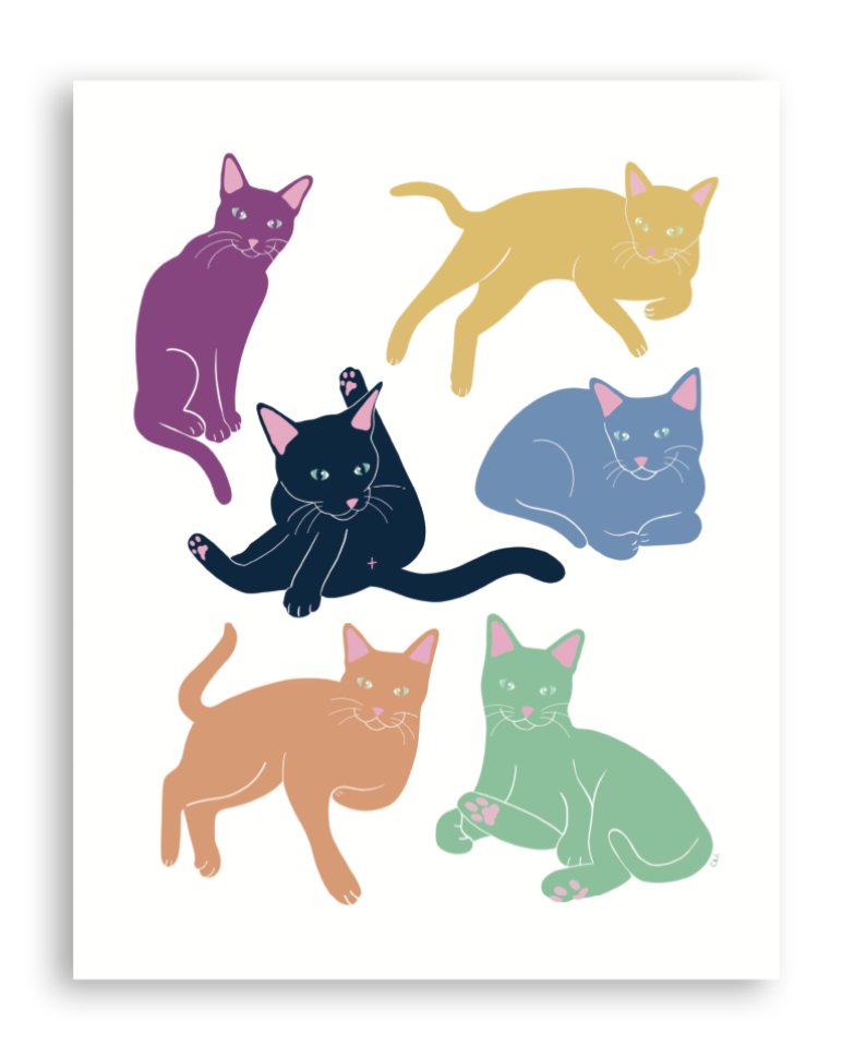 Cat Party Print