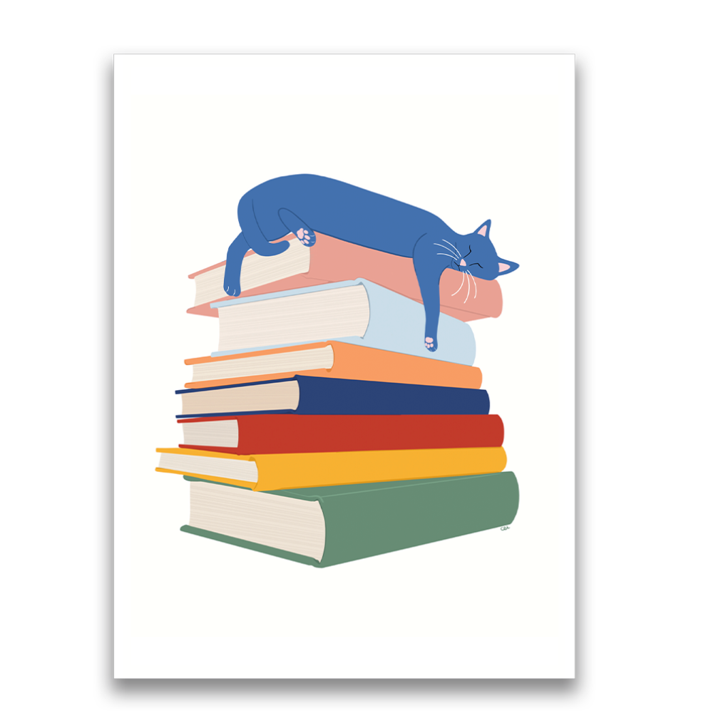 Well Read Cat Print