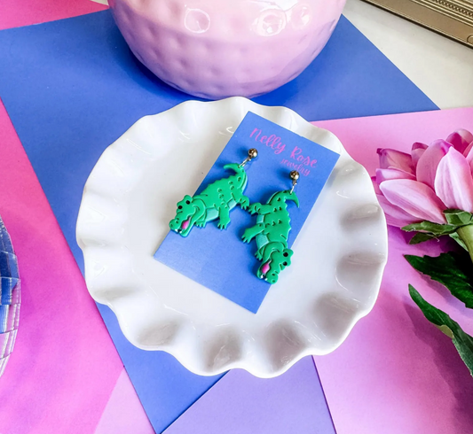 Alligator Earrings