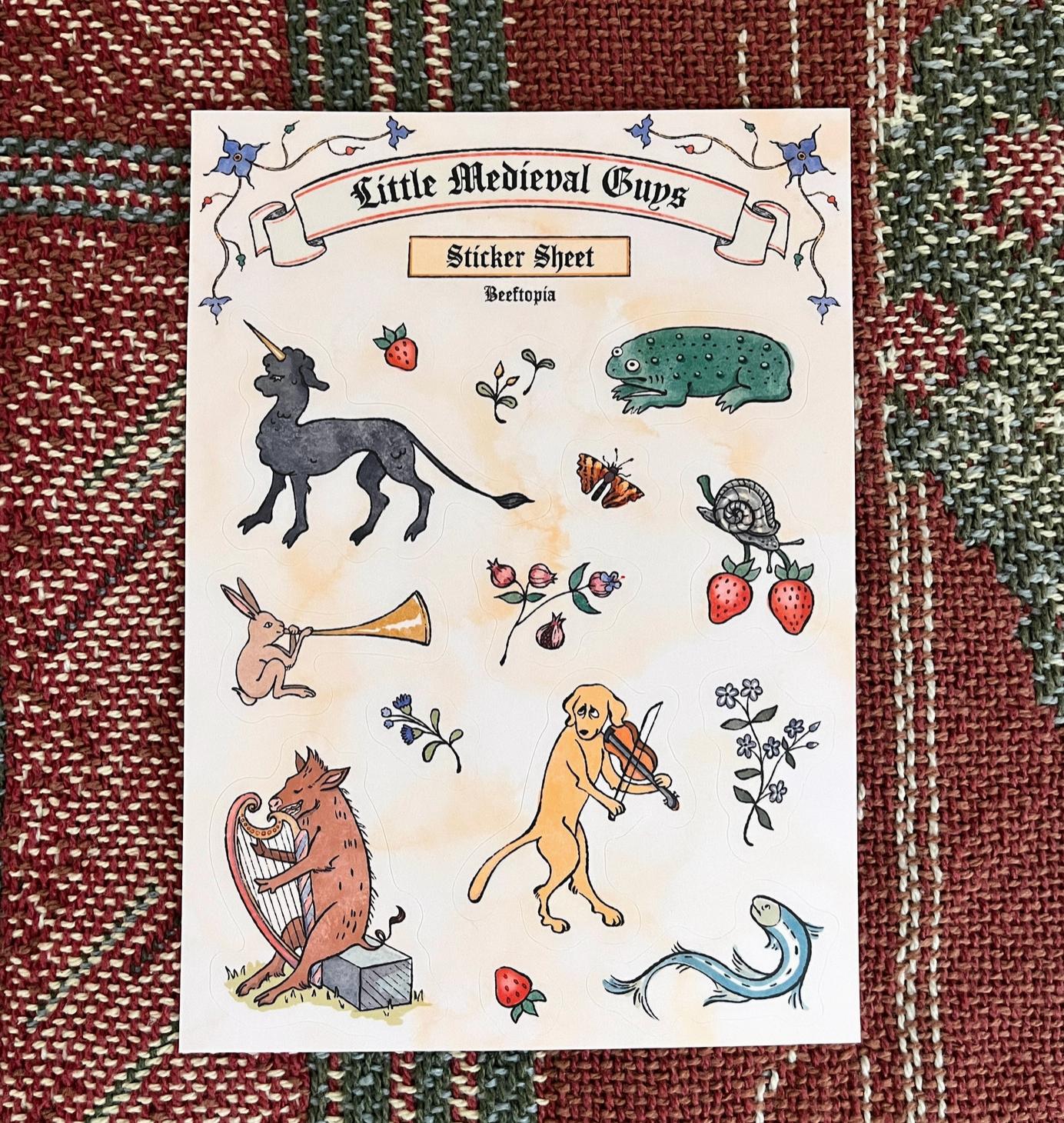Little Medieval Guys Sticker Sheet