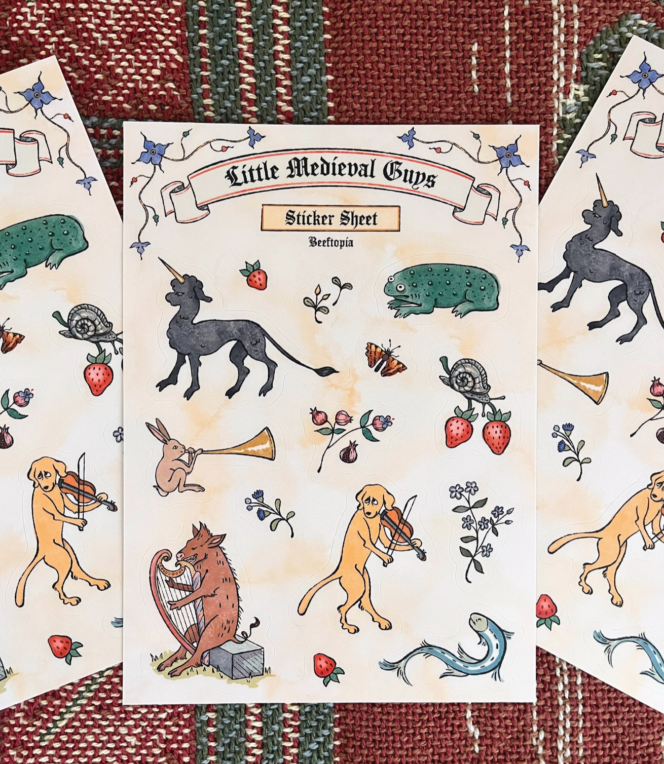 Little Medieval Guys Sticker Sheet