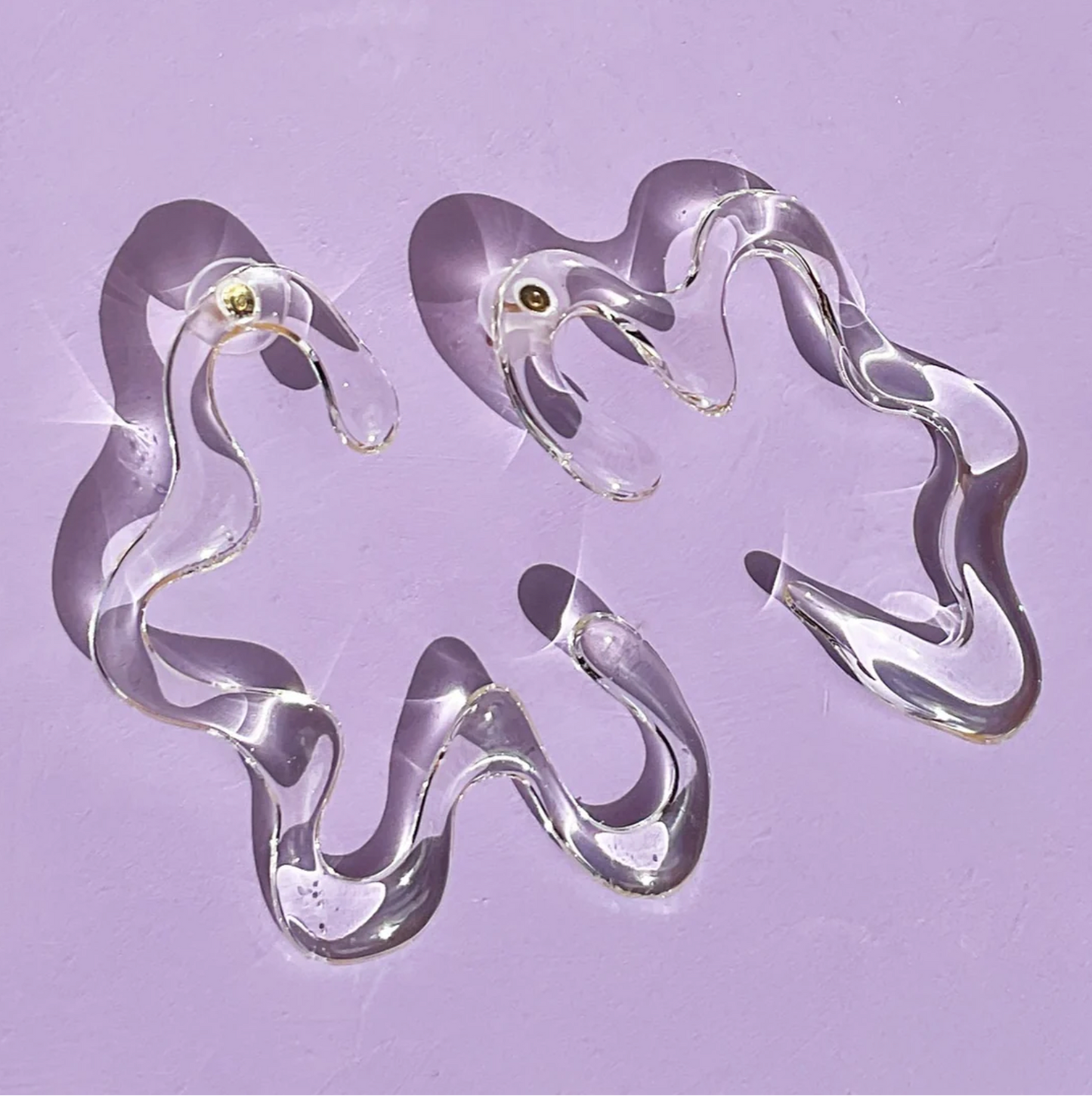 Half Squiggle Drop Earrings