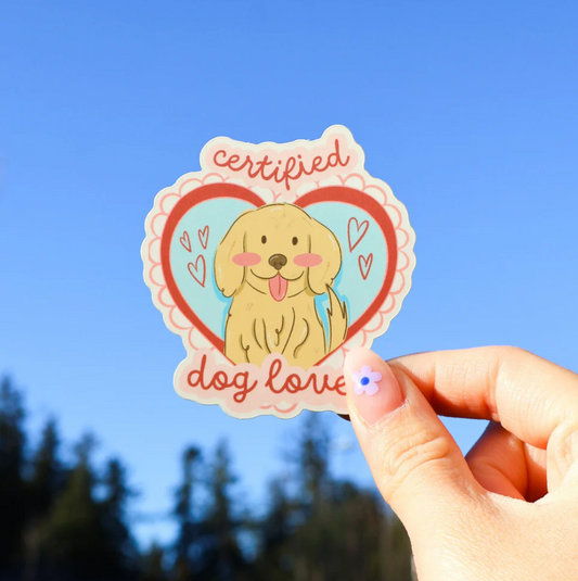Certified Dog Lover Sticker
