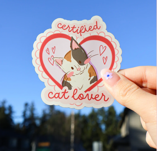 Certified Cat Lover Sticker
