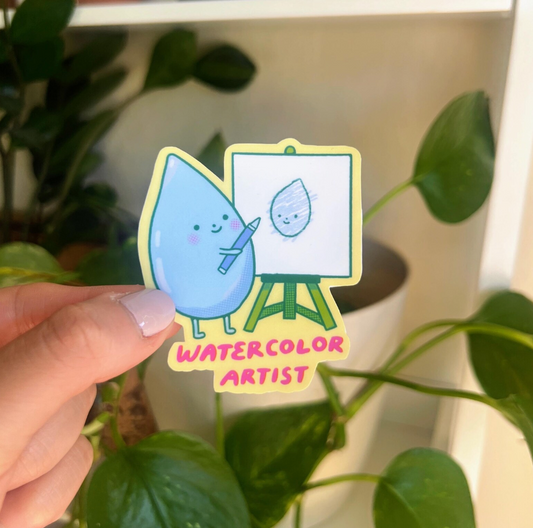 Watercolor Artist Sticker