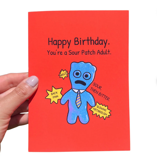 Sour Patch Adult Birthday Card