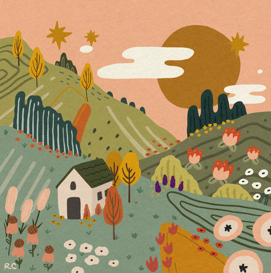 Pink House Print