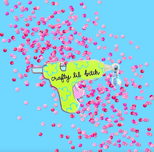 Hot Glue Gun Enamel Pin