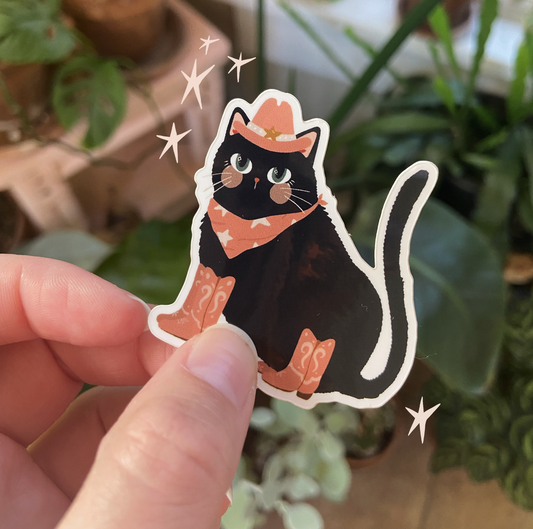 Cowboy Cat Sticker