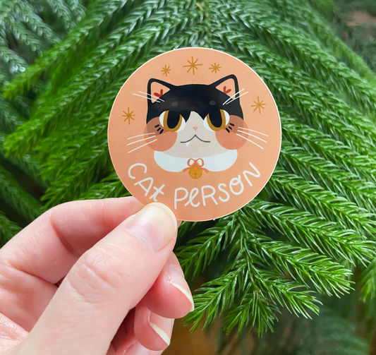 Cat Person Sticker