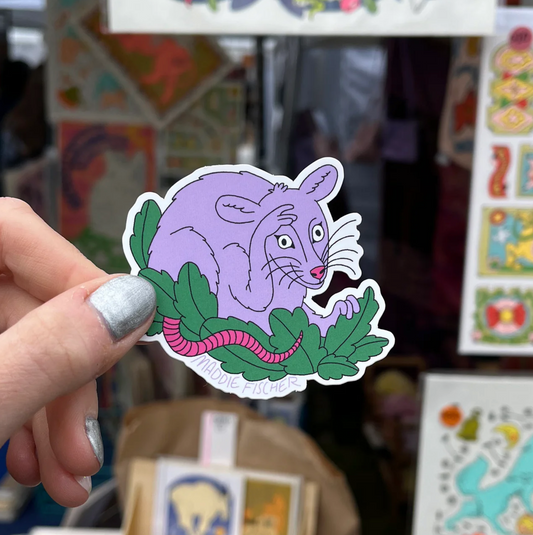 Peering Possum Sticker