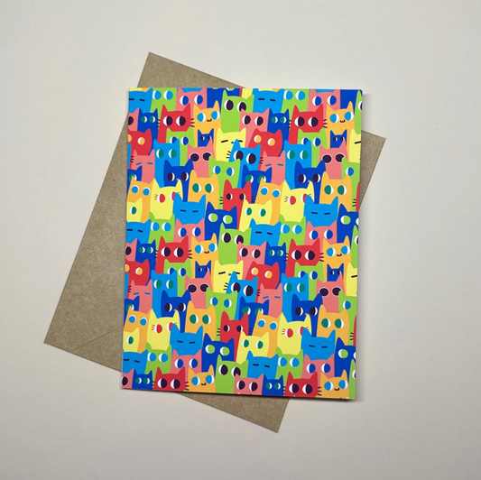 Rainbow Cat Greeting Card