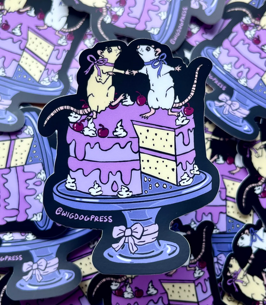 Rat Cake Sticker