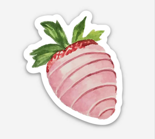 Pink Strawberry Sticker