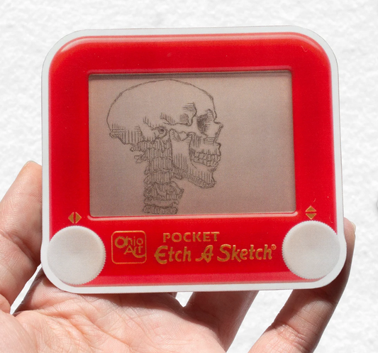 Skull Etch A Sticker