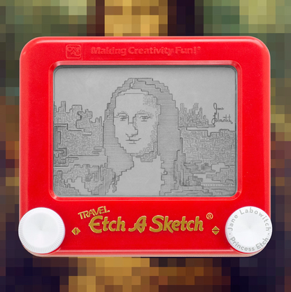 Mona Lisa Etch A Sticker