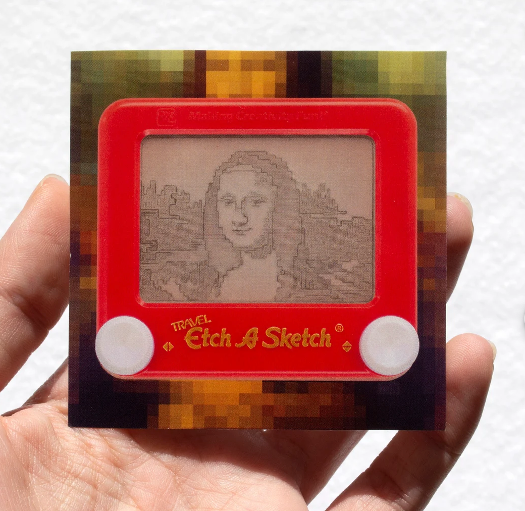 Mona Lisa Etch A Sticker