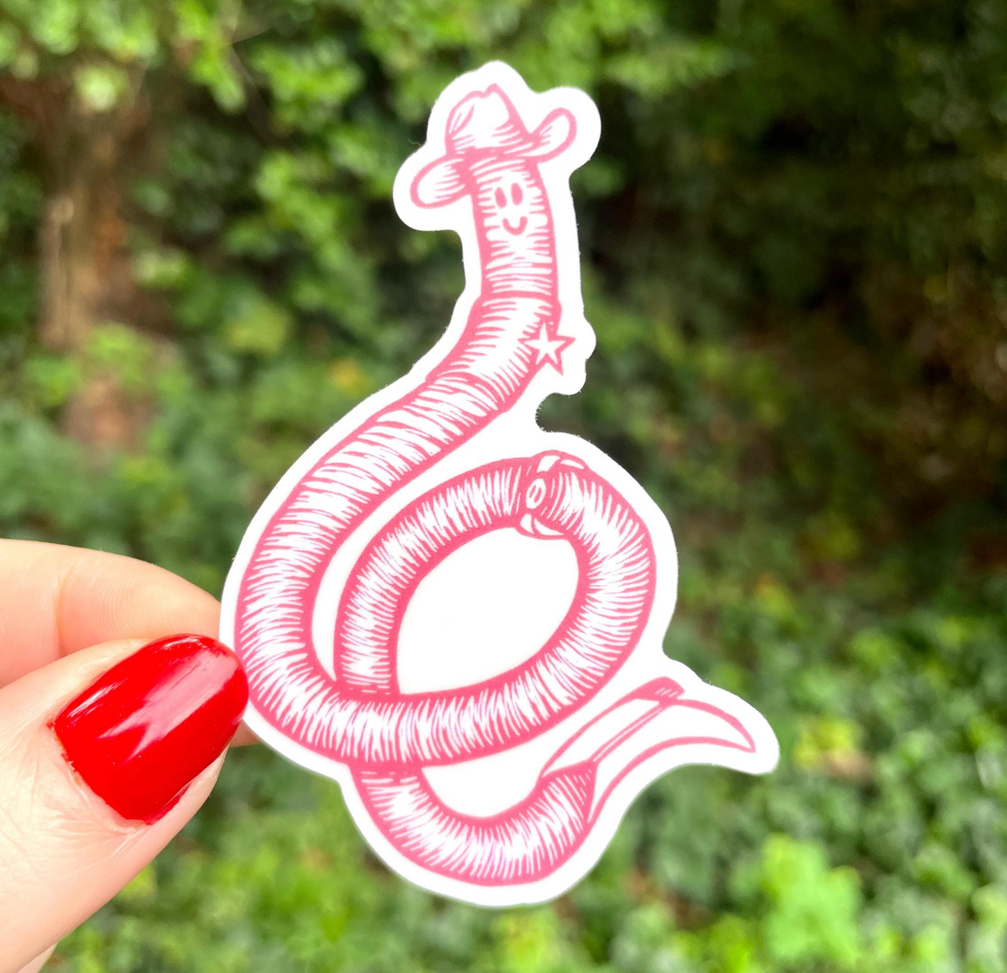 Cowboy Worm Sticker