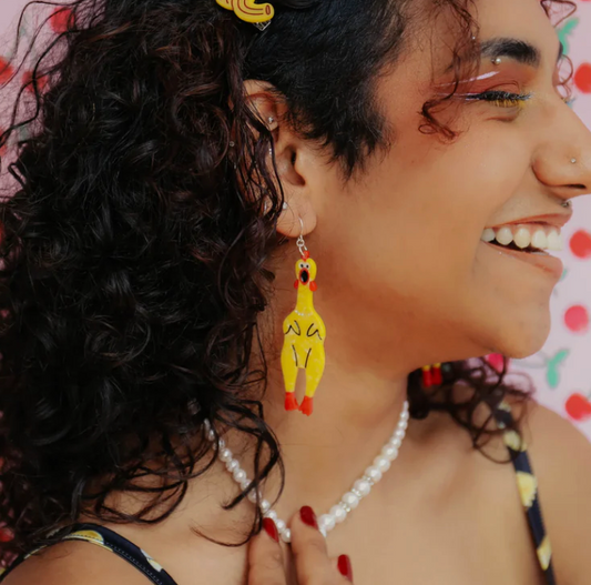 Rubber Chicken Earrings