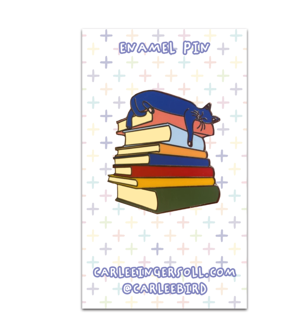Well Read Cat Enamel Pin