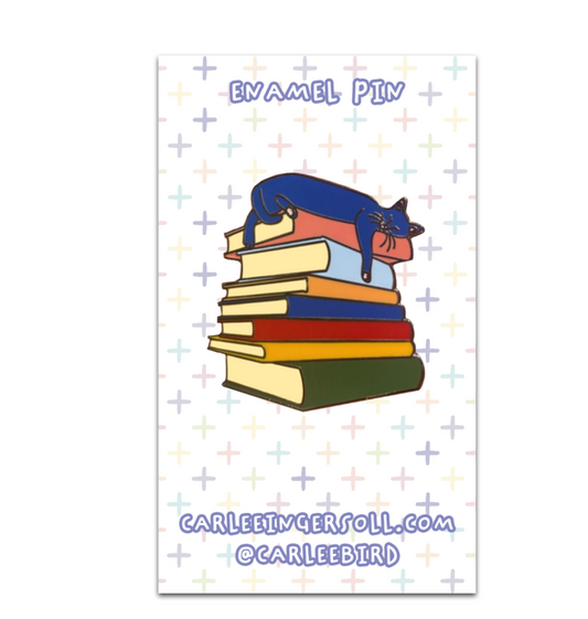 Well Read Cat Enamel Pin