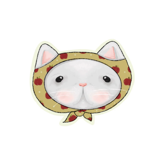 Babushka Kitty Sticker
